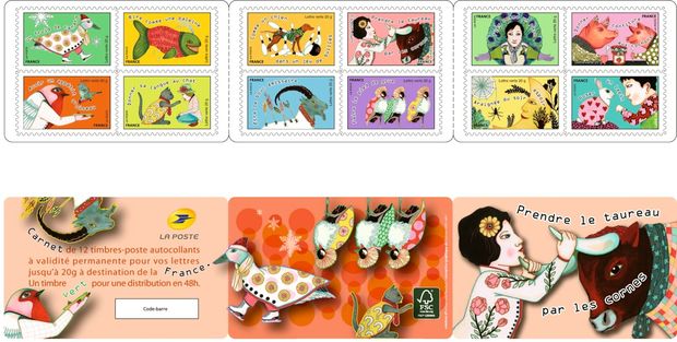 Carnet Maximes Animalieres - La Poste 2015 - Emmanuelle Houdart Carnet Maximes Animalieres - La Poste 2015 - Emmanuelle Houdart